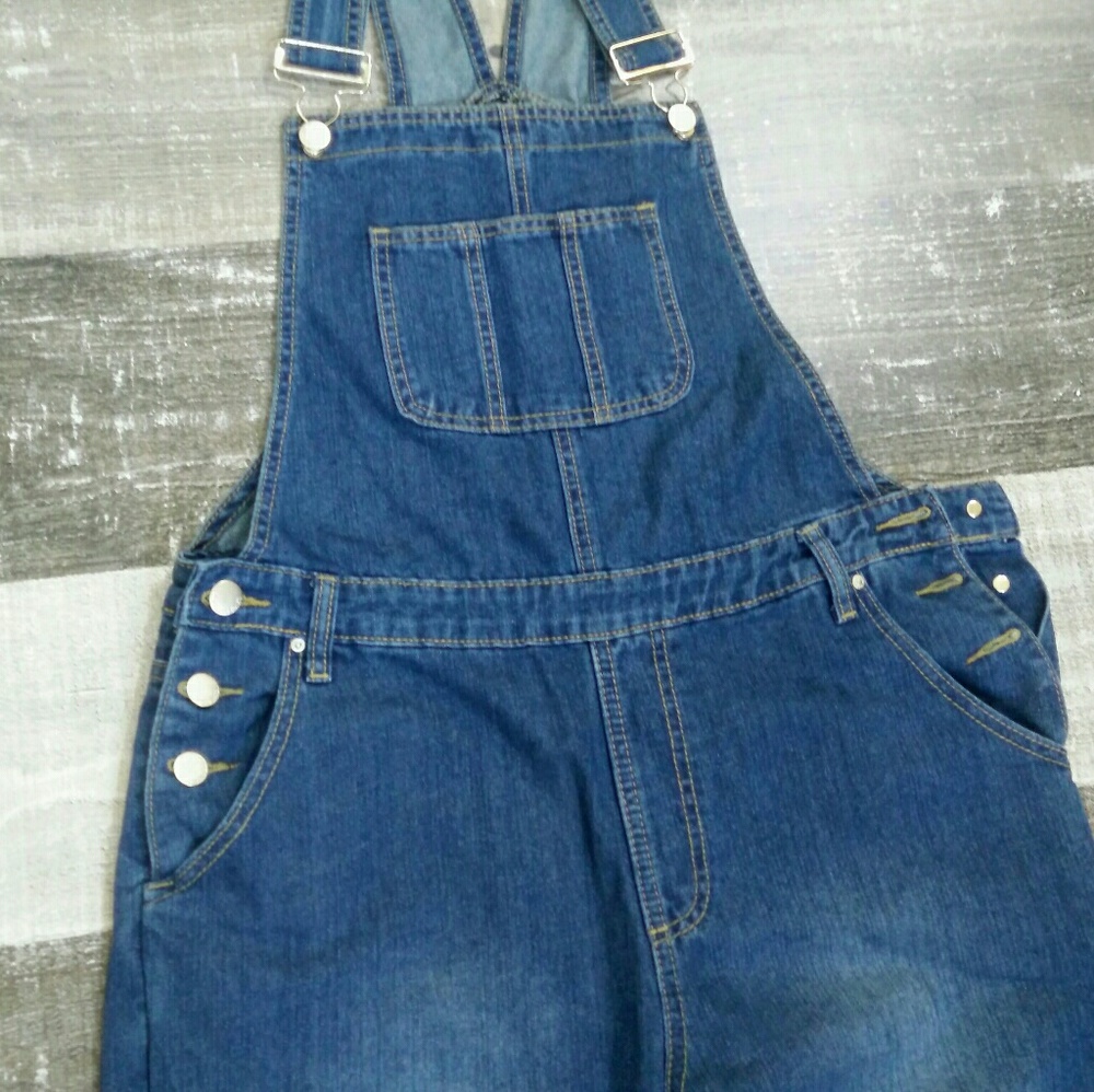 American Bazi Denim Overalls Med Blue Wash Large